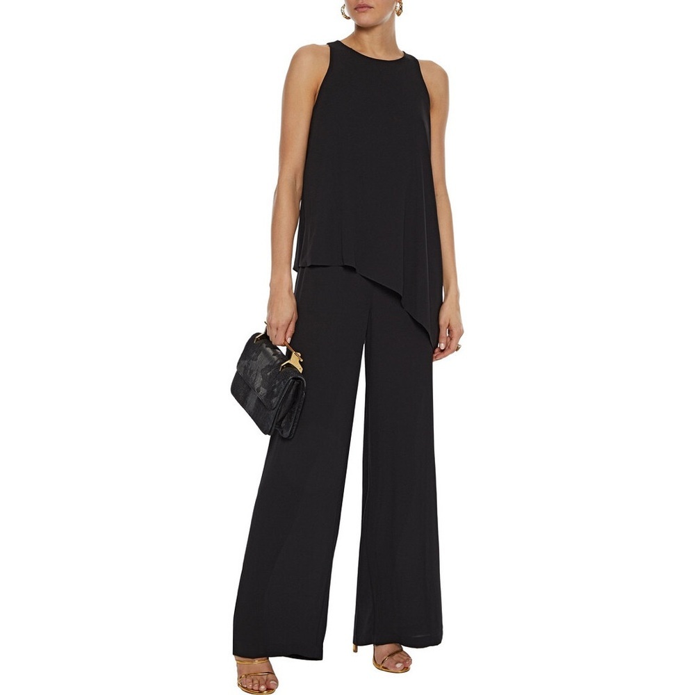 Women’s Black Sleeveless Wide-Leg Jumpsuit